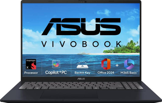 ASUS VIVOBOOK 16, AI POWERED LAPTOP, AMD RYZEN AI 7 350 (16GB/512GB/AMD RADEON GRAPHICS/16.0" WUXGA/WINDOWS 11 HOME/OFFICE HOME 2024 + M365 BASIC (1 YEAR VALIDITY)*) M1607KA-MB109WS