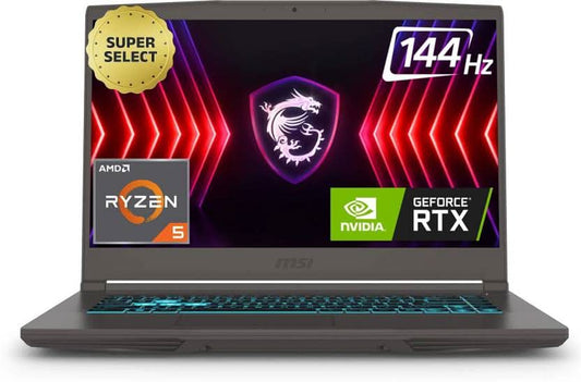 MSI Thin A15 AMD Ryzen 5 Hexa Core 7535HS - (16 GB DDR5/512 GB SSD/Windows 11 Home/4 GB Graphics/NVIDIA GeForce RTX 2050/144 Hz) Thin A15 B7UCX-105IN Gaming Laptop (15.6 Inch, Cosmos Gray, 1.86 Kg