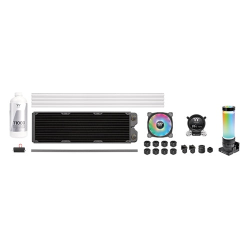 THERMALTAKE PACIFIC CLM360 ULTRA HARD TUBE KIT/MX2 WATER BLOCK/COPPER RADIATOR CLM360/ DUO 120 FAN*3/TRANSPARENT COOLANT