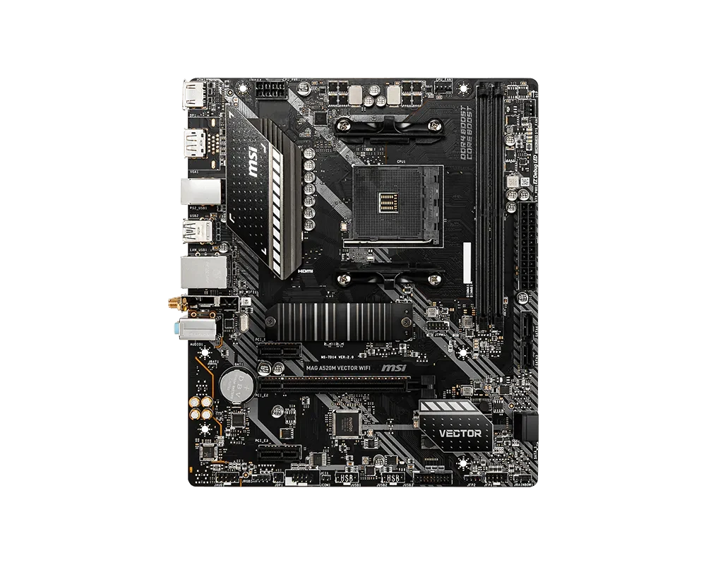 MSI MAG A520M Vector WiFi AM4 Micro ATX Motherboard