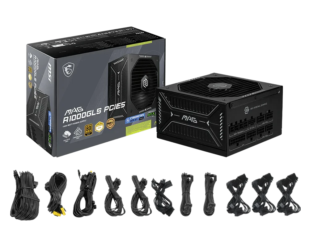 MSI MAG A1000GLS PCIE5 POWER SUPPLY