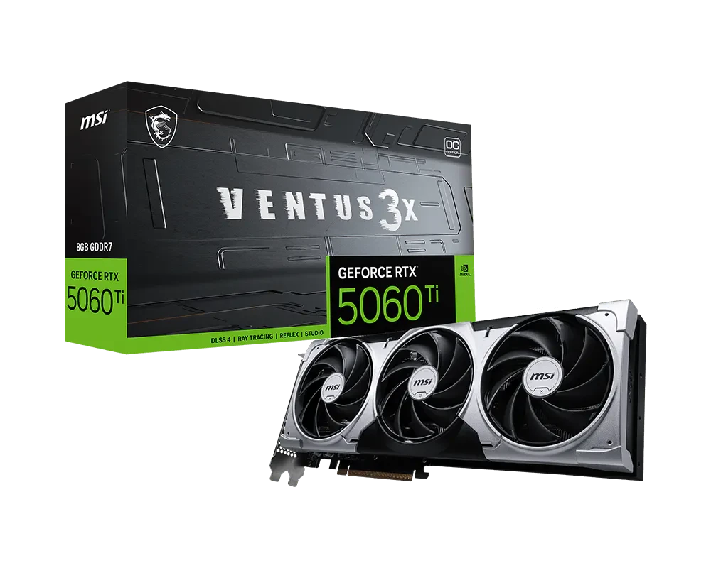 MSI GeForce RTX 5060 Ti 8G VENTUS 3X OC GDDR7 Graphics Card