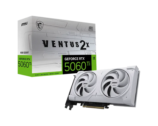 MSI GeForce RTX 5060 Ti 8G VENTUS 2X OC WHITE PLUS GRAPHIC CARD