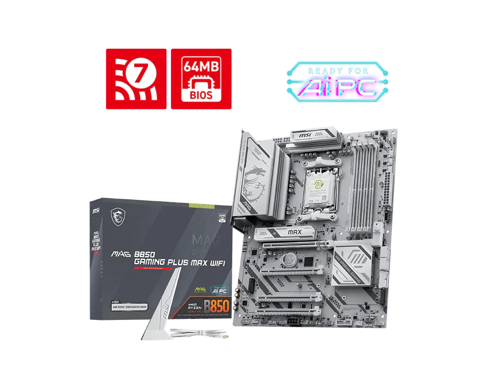 MSI MAG B850 GAMING PLUS MAX WIFI MOTHERBOARD