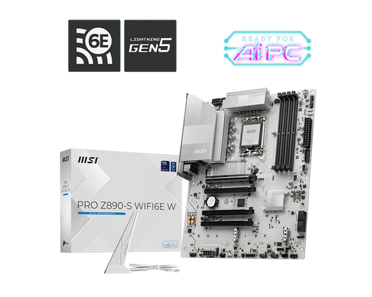 MSI PRO Z890-S WIFI6E White DDR5 LGA 1851 Motherboard