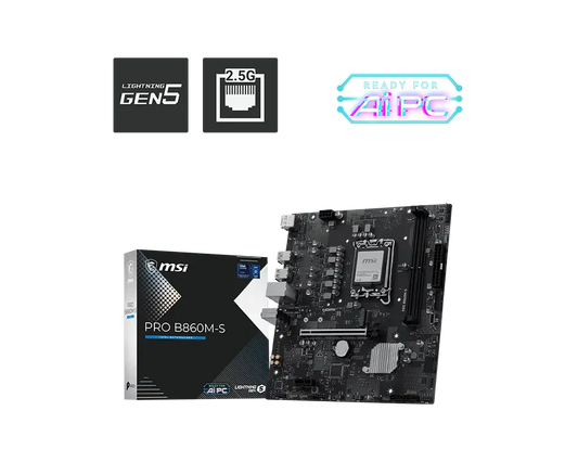 MSI PRO B860M-S DDR5 LGA 1851 Motherboard