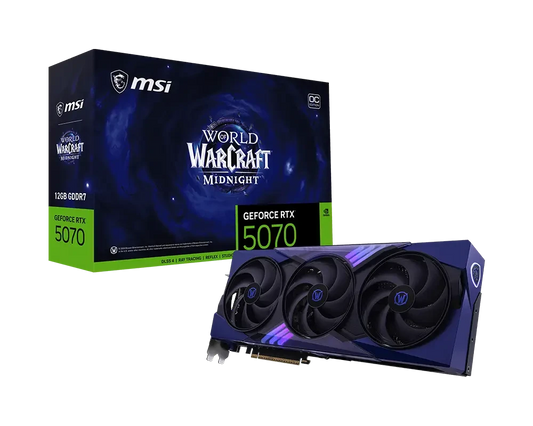 MSI GeForce RTX 5070 12G World of Warcraft MIDNIGHT VOID EDITION OC
