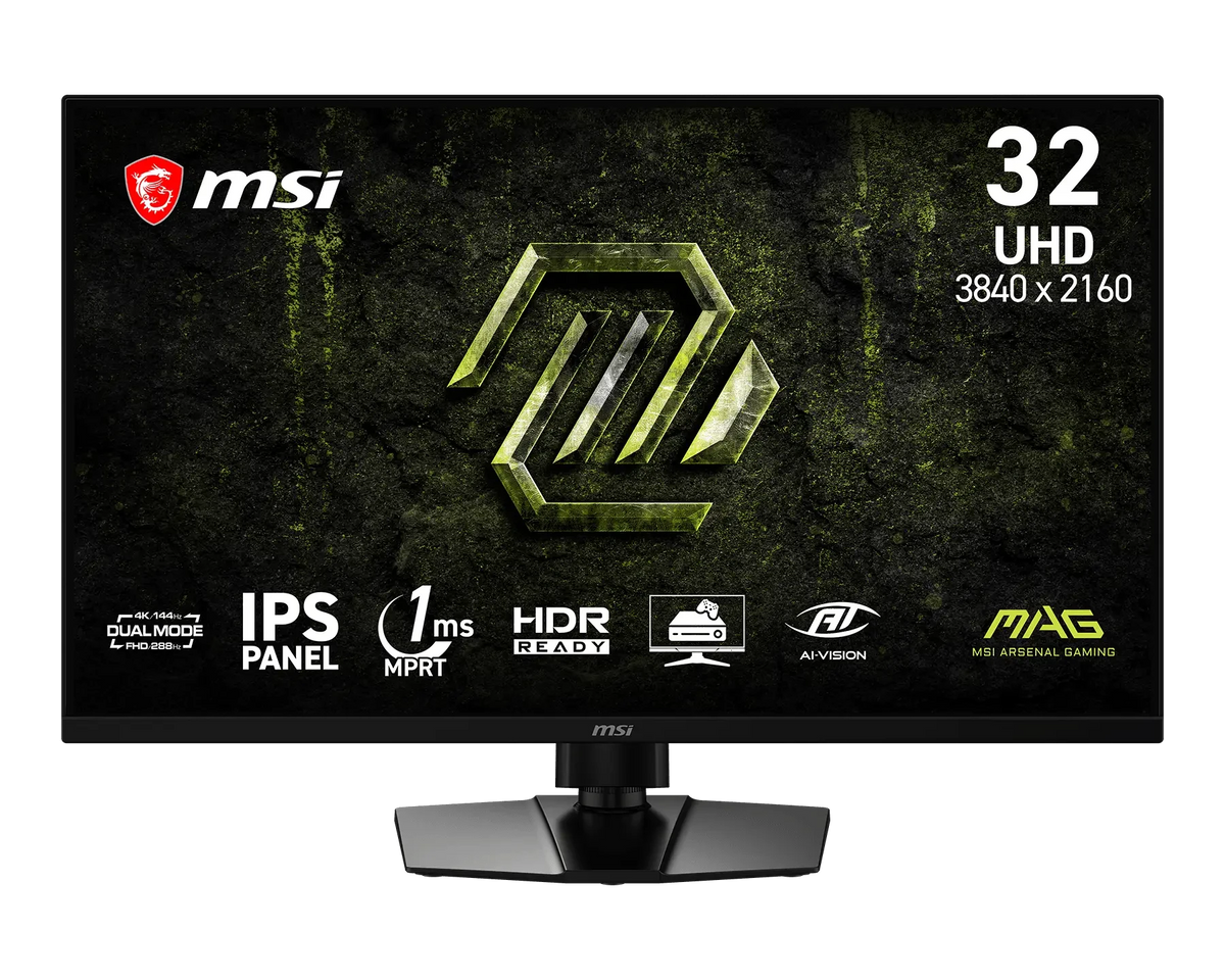 MSI MAG 321UPD E14 31.5-Inch 4K UHD IPS Dual Mode Gaming Monitor (144Hz UHD / 288Hz FHD)
