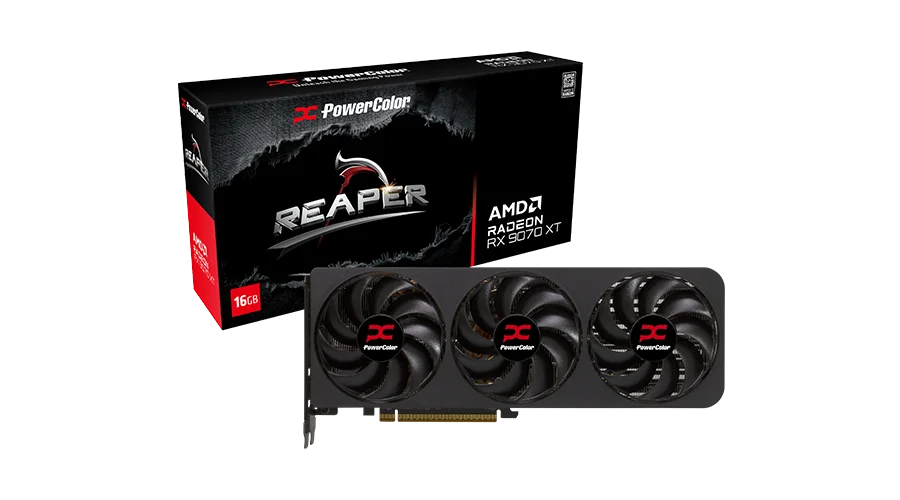 PowerColor Reaper RX 9070 XT 16GB GDDR6 Graphics Card