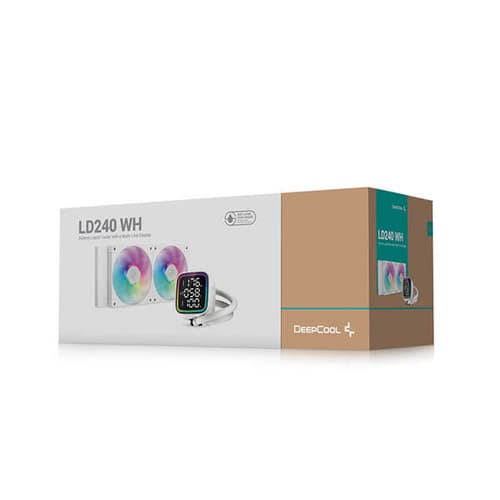 DEEPCOOL LD240 WH RGB ALL IN ONE 240MM CPU LIQUID COOLER WITH LED DIGITAL DISPLAY (R-LD240-WHDMMN-G-1)