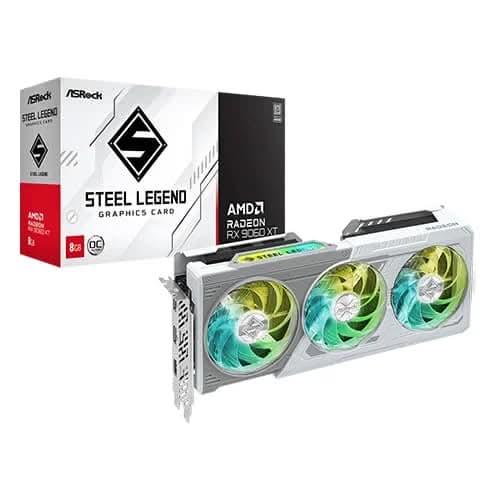 ASRock RX 9060 XT Steel Legend OC 8GB GDDR6 Graphics Card