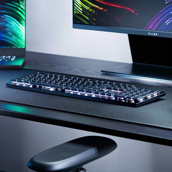 RAZER DEATHSTALKER V2 PRO - WIRELESS LOW PROFILE OPTICAL GAMING KEYBOARD (CLICKY PURPLE SWITCH) - US LAYOUT - FRML