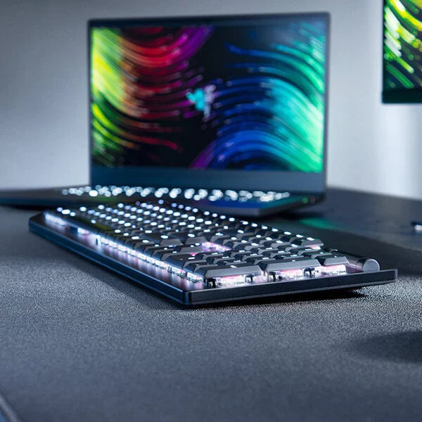 RAZER DEATHSTALKER V2 PRO - WIRELESS LOW PROFILE OPTICAL GAMING KEYBOARD (CLICKY PURPLE SWITCH) - US LAYOUT - FRML