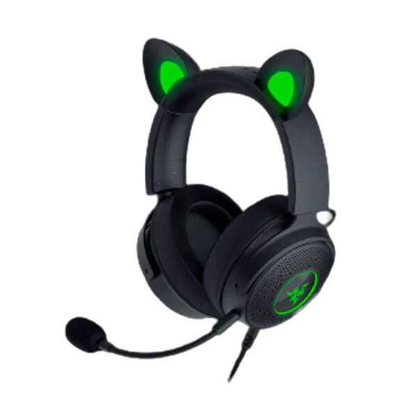 RAZER KRAKEN KITTY V2 PRO - WIRED RGB HEADSET WITH INTERCHANGEABLE EARS - BLACK- RZ04-04510100-R3M1