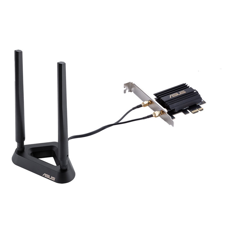 ASUS PCE-AX58BT AX3000 Dual Band WiFi 6 PCIe Adapter, Bluetooth 5.0, 2402Mbps, 574Mbps