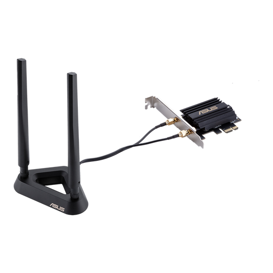 ASUS PCE-AX58BT AX3000 Dual Band WiFi 6 PCIe Adapter, Bluetooth 5.0, 2402Mbps, 574Mbps