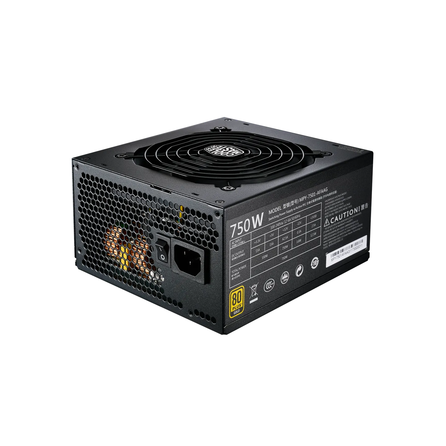 COOLER MASTER MWE 750 WATT 80 PLUS GOLD SMPS