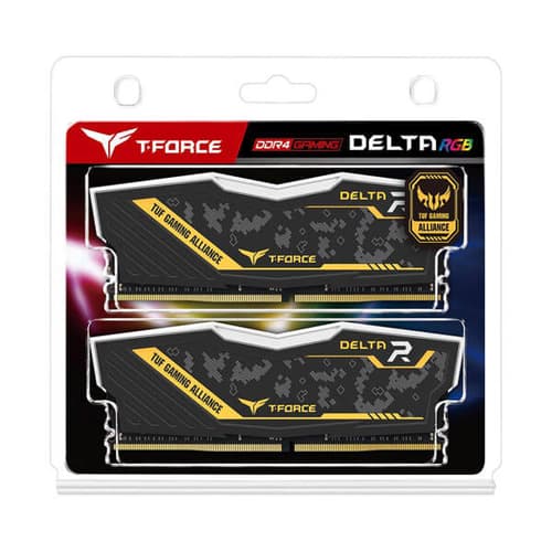 TEAMGROUP T-FORCE DELTA TUF GAMING ALLIANCE RGB 16GB (8GBX2) DDR4 3200MHZ DESKTOP RAM (BLACK)
