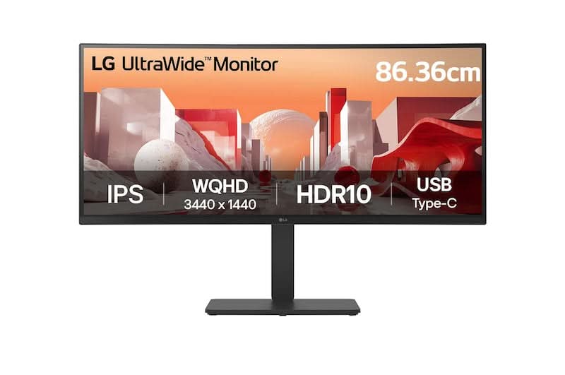 LG UltraWide 34BA75QE-B 34 Inch WQHD Curved IPS Monitor