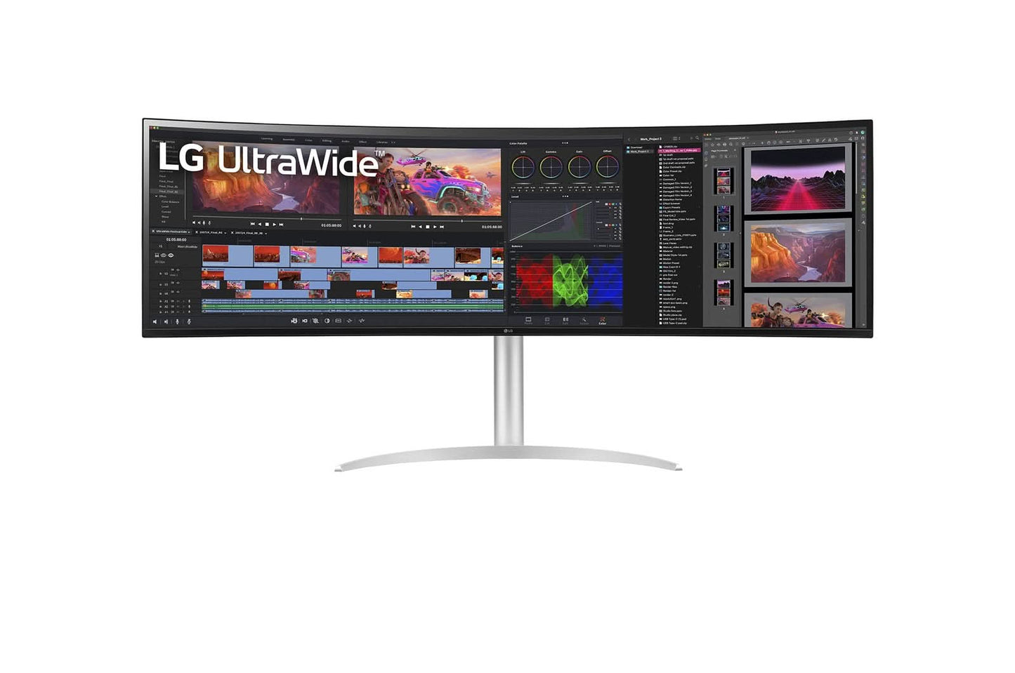 LG 49 Inch 49WQ95C-W (124.46 cm) UltraWide Nano IPS Curved Monitor