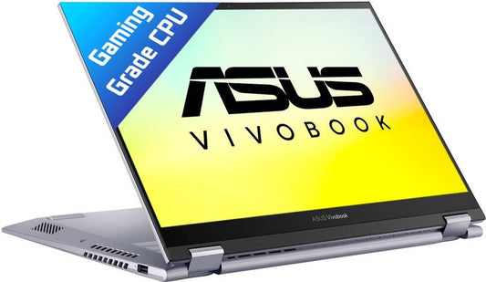 ASUS VIVOBOOK S 14 FLIP AMD RYZEN 5 HEXA CORE 5600HS - (8 GB/512 GB SSD/WINDOWS 11 HOME) TN3402QA-LZ520WS 2 IN 1 LAPTOP  (14 INCH, TRANSPARENT SILVER, 1.50 KG)