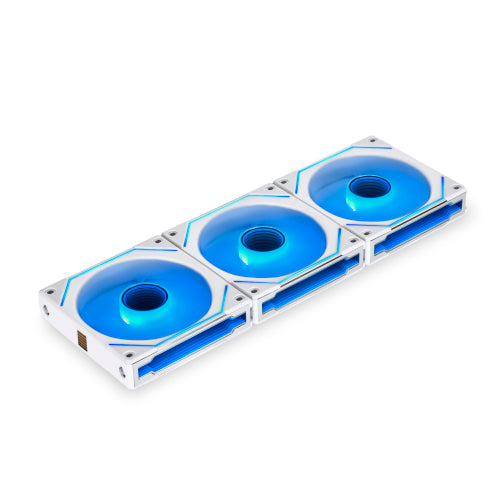 LIAN LI UNI SL INFINITY 120 WHITE 120MM PWM ARGB CABINET FAN (TRIPLE PACK)