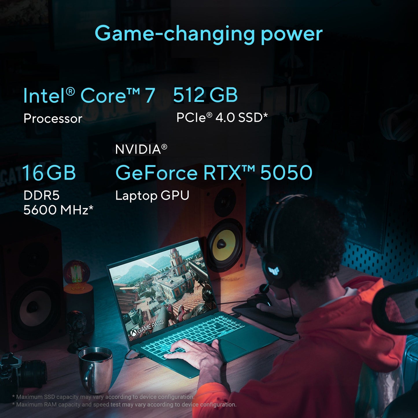 ASUS GAMING V16, GAMING LAPTOP, INTEL CORE 7 240H (16GB/512GB/RTX 5050/40.64 CMS (16) WUXGA/WINDOWS 11 HOME/OFFICE HOME 2024 + M365 BASIC (1 YEAR VALIDITY) V3607VH-RP038WS