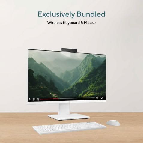 ASUS AIO, All In One PC, Intel Core 3 100U (8GB, 512GB, Intel Graphics, 60.45 cm (23.8) FHD, Windows 11 Home, Office Home 2024 with M365 Basic (1 Year Validity) V440VAB-KWC3001WS