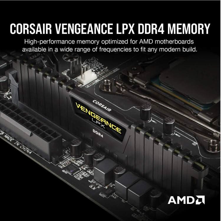 CORSAIR VENGEANCE LPX64GB (2X 32GB) DDR4 3600MHZ RAM CMK64GX4M2D3600C1
