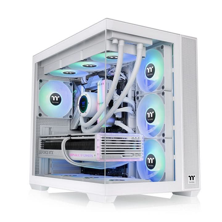 THERMALTAKE VIEW 380 TG ARGB SNOW (ATX) MID TOWER CABINET (WHITE)