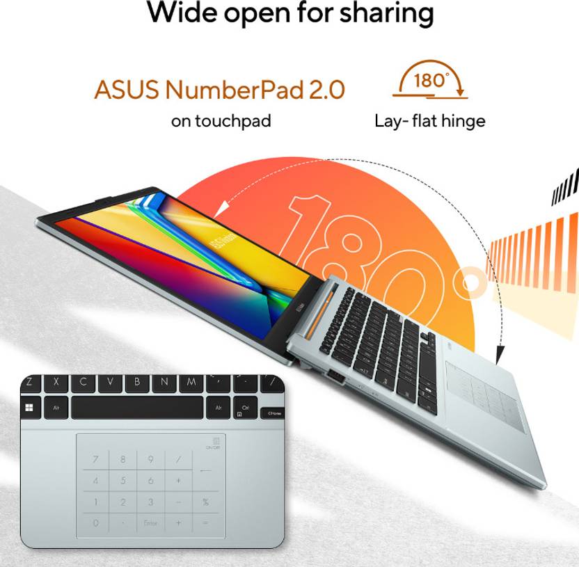 ASUS AMD RYZEN 5 QUAD CORE 7TH GEN - (16 GB/512 GB SSD/WINDOWS 11 HOME) E1404FA-NK543WS LAPTOP  (14 INCH, GREY GREEN, WITH MS OFFICE)