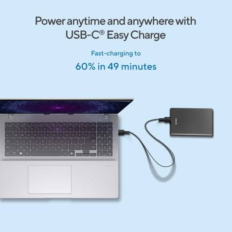 ASUS Vivobook 16, AI Powered Light Weight Laptop, Intel Core Ultra 5 325 Series 3, 16GB, 512GB, Intel Graphics, 40.64 cm 16 Inch FHD Plus, Windows 11 Home, Office Home 2024 and M365 Basic, 1 Year Validity, X1607AA-MB038WS