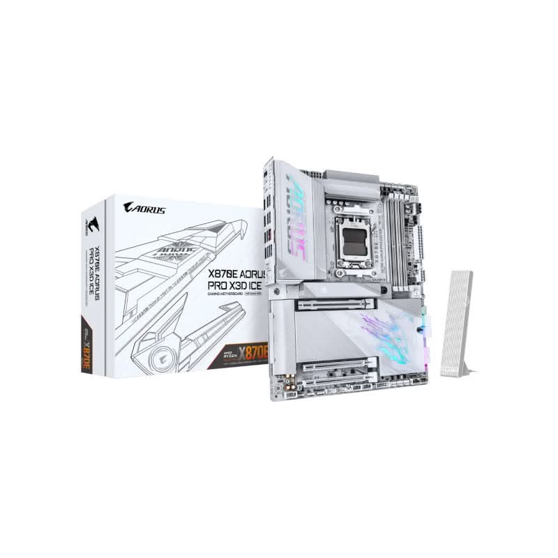 GIGABYTE X870E AORUS PRO X3D ICE AMD AM5 ATX Motherboard