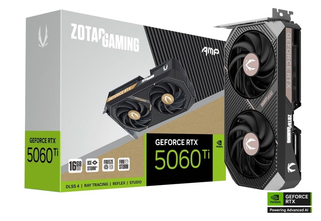 ZOTAC GAMING GEFORCE RTX 5060 TI 16GB AMP