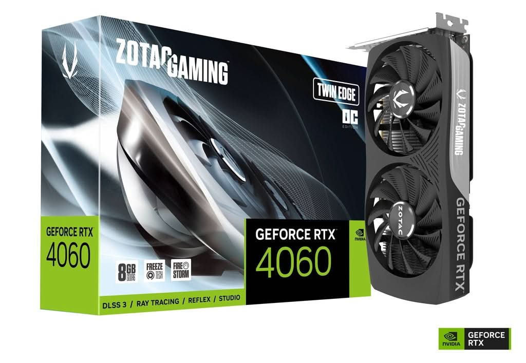 ZOTAC GEFORCE RTX 4060 8GB TWIN EDGE OC GRAPHIC CARD