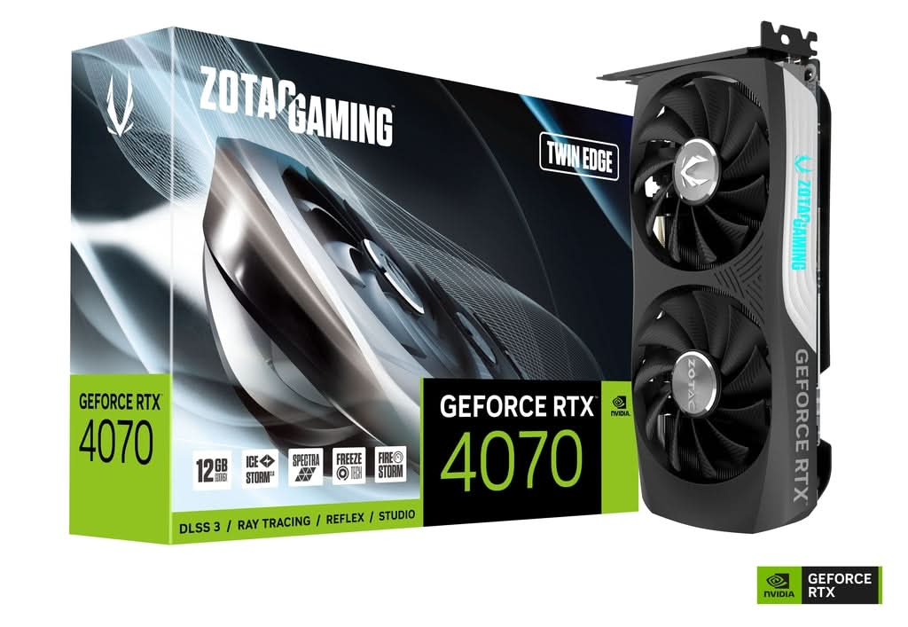 ZOTAC GEFORCE RTX 4070 12GB TWIN EDGE GRAPHIC CARD